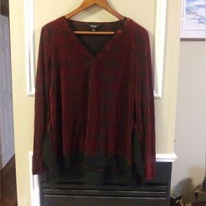 SIMPLY VERA VERAWANG elegant Tunic Top Blouse Sheer Women's Size Small